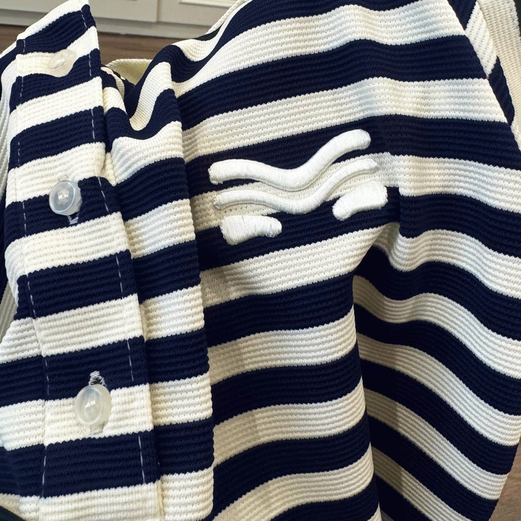Áo Polo Mirage Sọc Màu Xanh Đen Thanh Lịch, Bắt Mắt Local Brand Chất Cotton Mềm Mịn.