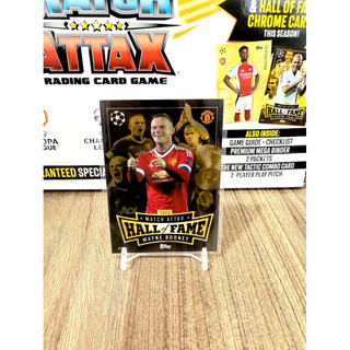 Thẻ Cầu Thủ Bóng Đá Match Attax Hall Of Fame Wayne Rooney 2024/25 24/25 Super Rare Card Siêu Hiếm VIP