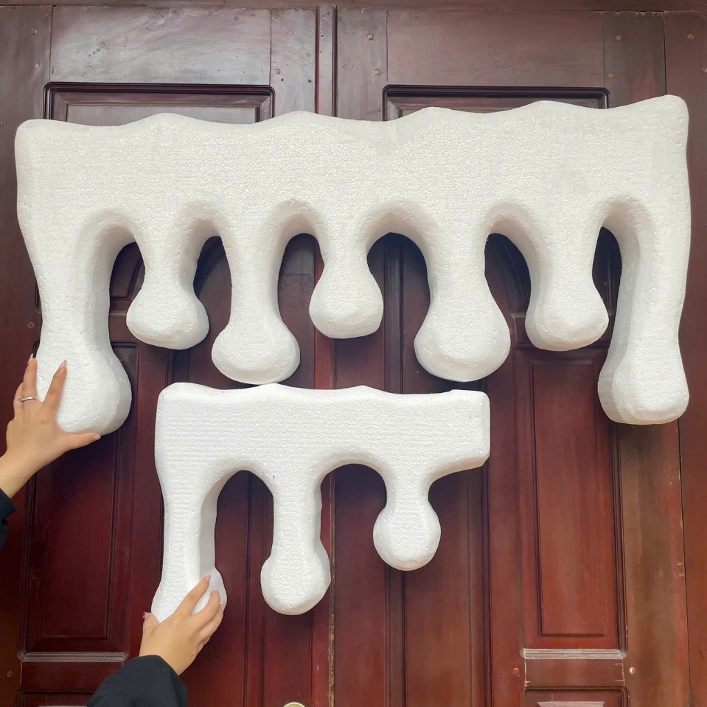 Băng tuyết tan chảy, gậy xốp ,kẹo gừng Mũ xốp Kẹo xốp Việt Nam trang trí giáng sinh nole