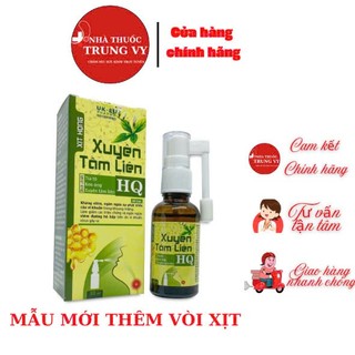 Xịt Họng Keo Ong Xuyên Tâm Liên HQ Hỗ Trợ Giảm Ho Và Đau Ngứa Rát Họng (Chai 30ml)