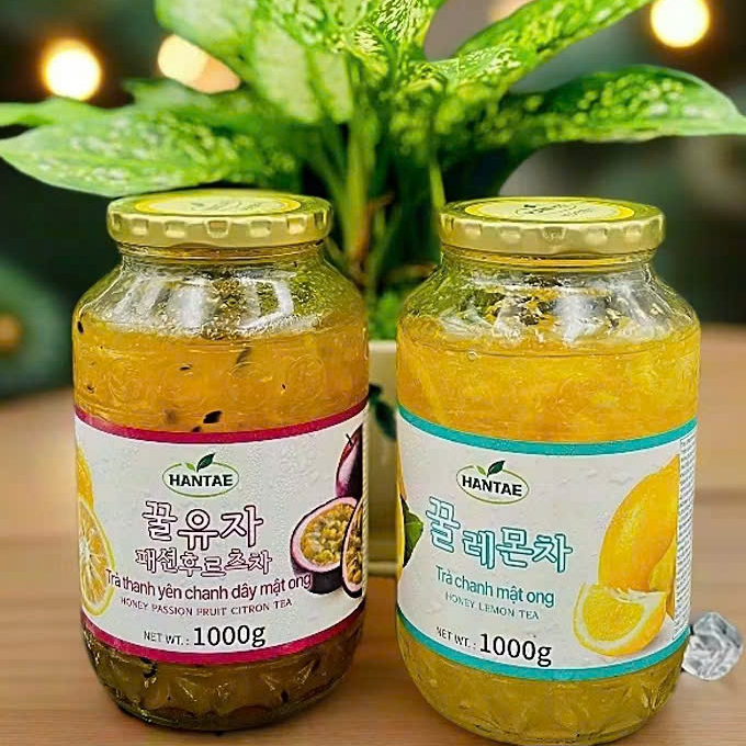Combo Trà Chanh Dây & Chanh Mật Ong Hàn Quốc – Giải Cảm, Thanh Nhiệt, Dễ Uống, Tốt Cho Cổ Họng Ngon!