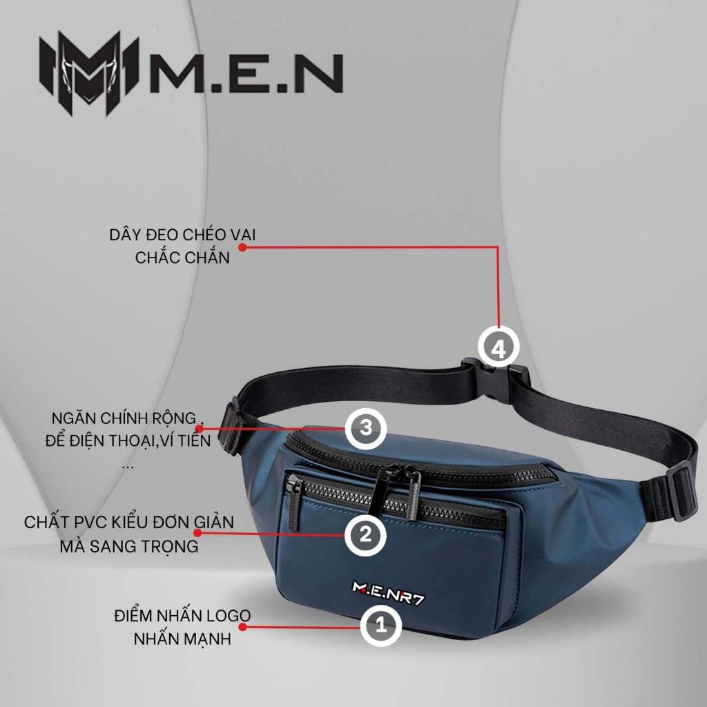 Túi đeo chéo thời trang nam nữ bóng N9 du lịch M.E.N