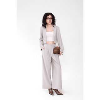 Quần Tây Nữ Ống Rộng JP Fashion, Chất Liệu Kaki Cao Cấp, Kiểu Dáng Thời Trang Dễ Phối Đồ 19012040