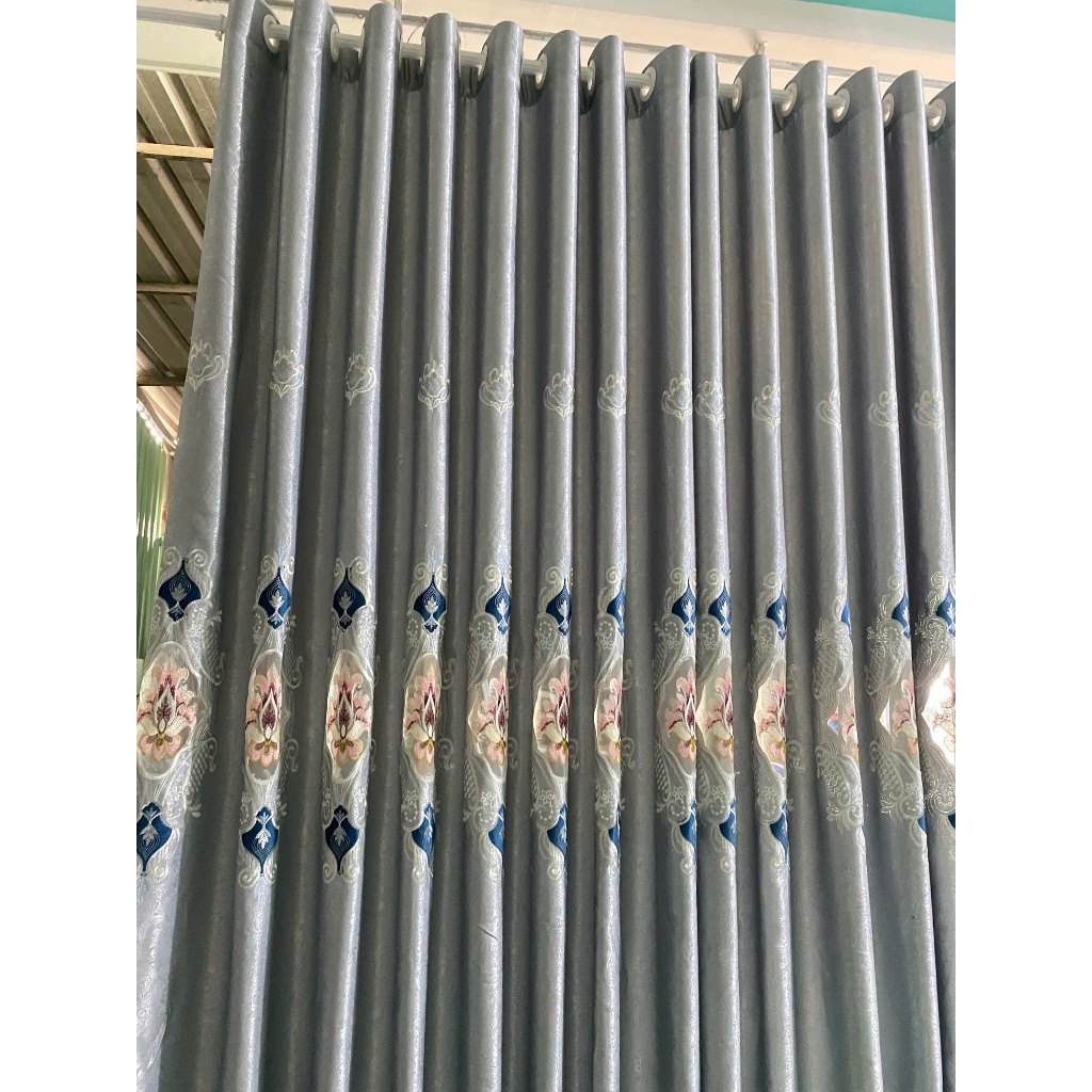TRỌN BỘ RÈM CỬA BUỒNG RÈM THÊU ( CÓ THANH TREO ) RÈM CỬA VIỆT HÀN