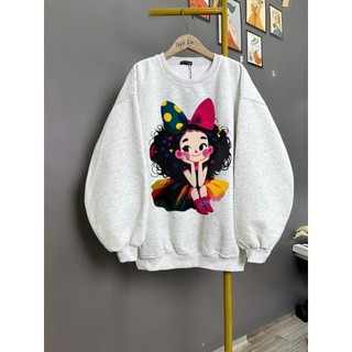 Áo nỉ bông  Sweater cổ tròn dài tay mùa đông form Bigsize nam nữ 40-78kg-quanaothuba