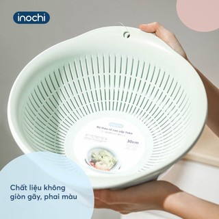 Bộ thau rổ nhựa cao cấp Yoko Inochi loại lớn – nhựa dày bền chắc, thiết kế sang trọng chuẩn Nhật Bản