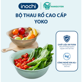 Bộ thau rổ nhựa cao cấp Yoko Inochi loại lớn – nhựa dày bền chắc, thiết kế sang trọng chuẩn Nhật Bản