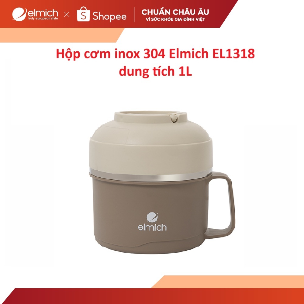 Hộp cơm inox 304 Elmich EL1318 dung tích 1L