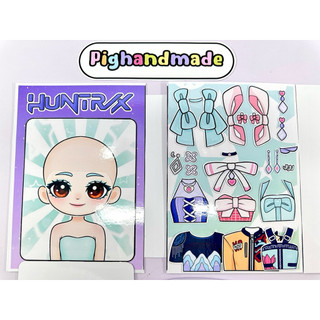 Đồ chơi bóc dán Bộ trang điểm ca sĩ Kpop Demon - Búp bê giấy