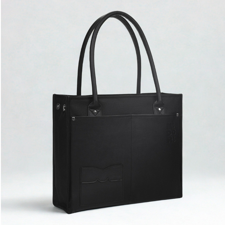 Túi Tote Đeo Vai Vải Phối Da PU JAMMIE Nam Nữ Bền Đẹp Trượt Nước Thời Trang | MIDORI FOR MAN