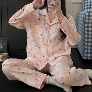 B135 Bộ Ngủ Nữ Dài Tay Chất Đũi Mềm Mại Màu Sắc Nhẹ Nhàng Phương Linh Underwear