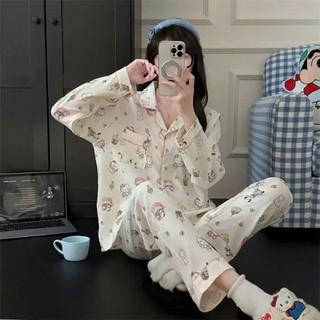 B135 Bộ Ngủ Nữ Dài Tay Chất Đũi Mềm Mại Màu Sắc Nhẹ Nhàng Phương Linh Underwear