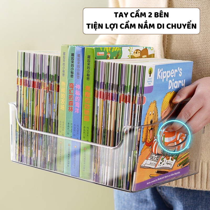 Khay Trong Suốt Đựng Sách Vở Để Bàn ENODA HOME, Khay Nhựa Đựng Đồ Đa Năng Thiết Kế Dáng Chữ U Hiện Đại Q076