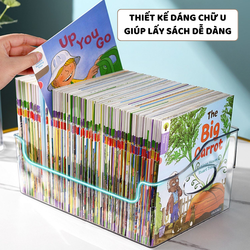 Khay Trong Suốt Đựng Sách Vở Để Bàn ENODA HOME, Khay Nhựa Đựng Đồ Đa Năng Thiết Kế Dáng Chữ U Hiện Đại Q076