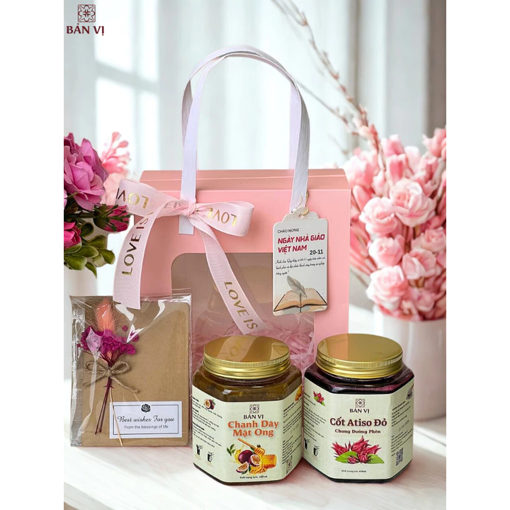 Set Quà Tặng 2 Hũ Nước Cốt Thiên Nhiên - Quà Sinh Nhật Tặng Mẹ Tặng Thầy Cô 20/11 Quà Kỷ Niệm - Không Chất Bảo Quản