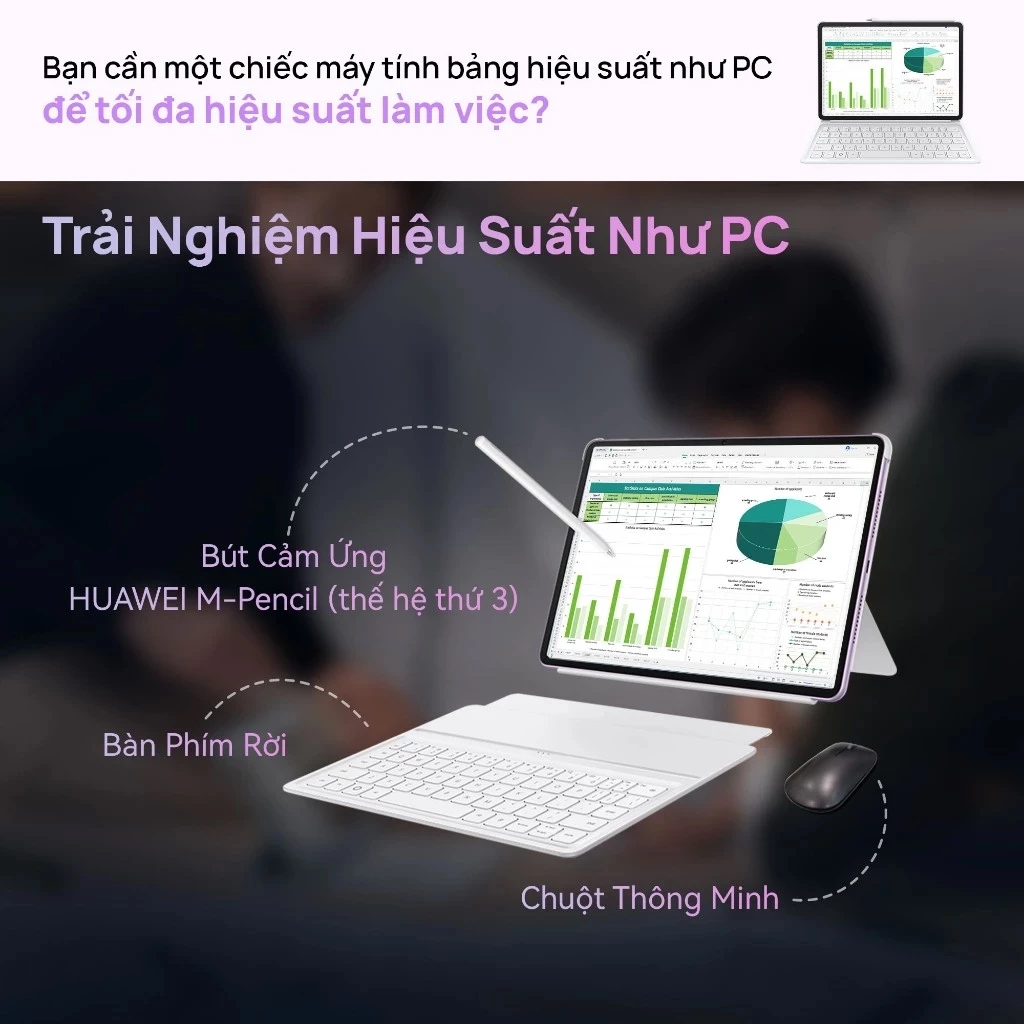 Máy tính bảng HUAWEI MatePad 11.5 PaperMatte Mới 8+256GB | Hiệu Suất Như PC | Pin 10.100 mAh | Sạc Nhanh 40W
