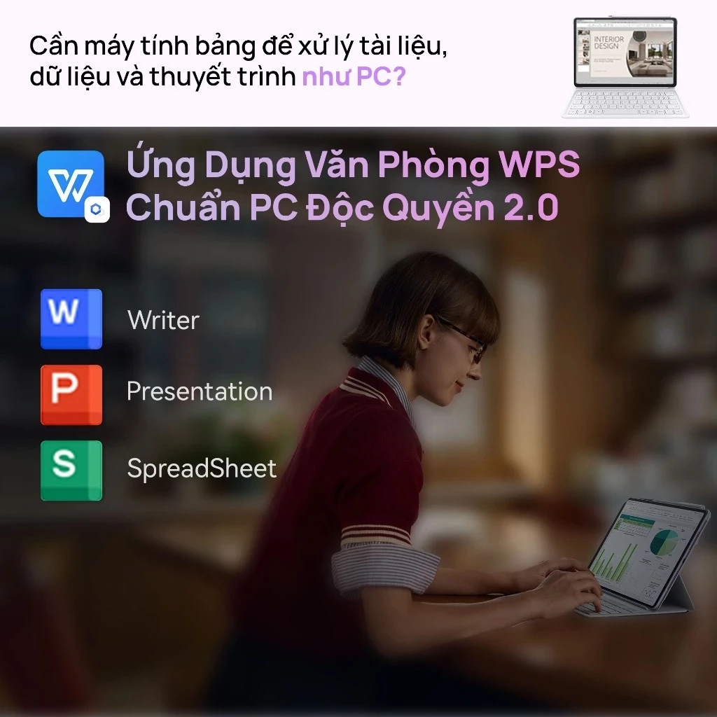 Máy tính bảng HUAWEI MatePad 11.5 PaperMatte Mới 8+256GB | Hiệu Suất Như PC | Pin 10.100 mAh | Sạc Nhanh 40W