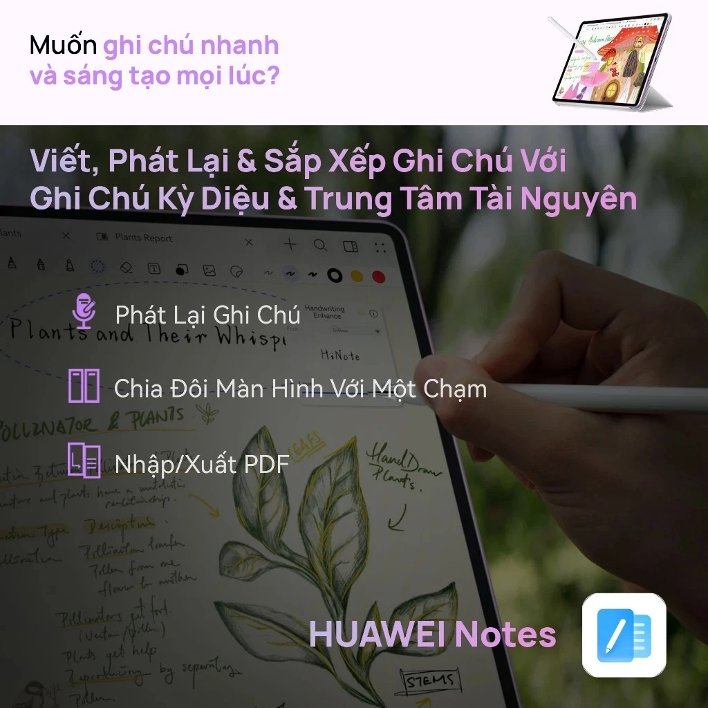 Máy tính bảng HUAWEI MatePad 11.5 PaperMatte Mới 8+256GB | Hiệu Suất Như PC | Pin 10.100 mAh | Sạc Nhanh 40W