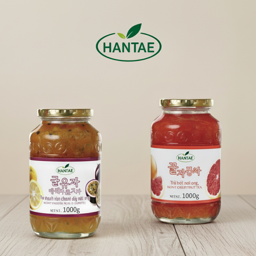 Combo Trà Bưởi(Vị nhẫn đắng) & Chanh Dây Mật Ong Hàn Quốc