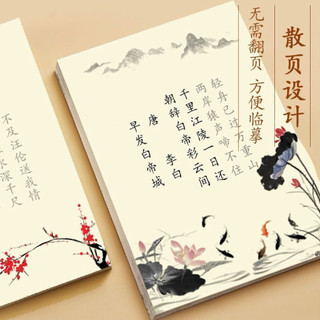 SET 32 TỜ GIẤY LUYỆN VIẾT CHỮ HÁN HỌA TIẾT CỔ TRANG (Tặng bút máy+10 ống mực)