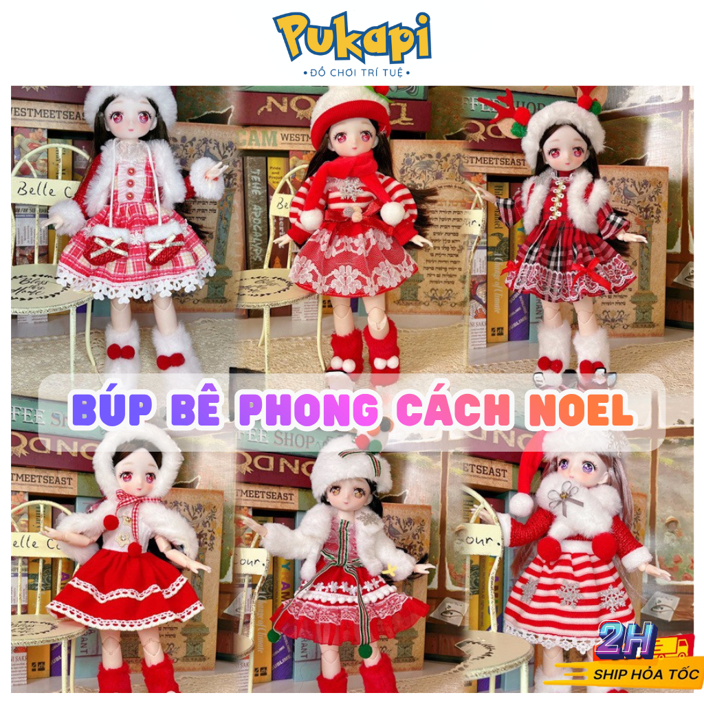 Đồ Chơi Búp Bê Noel Giáng Sinh Lễ Hội Merry Christmas Dễ Thương Đồ Chơi Bé Gái Quà Tặng Mùa Đông-Đồ Chơi Cho Bé PUKAPI