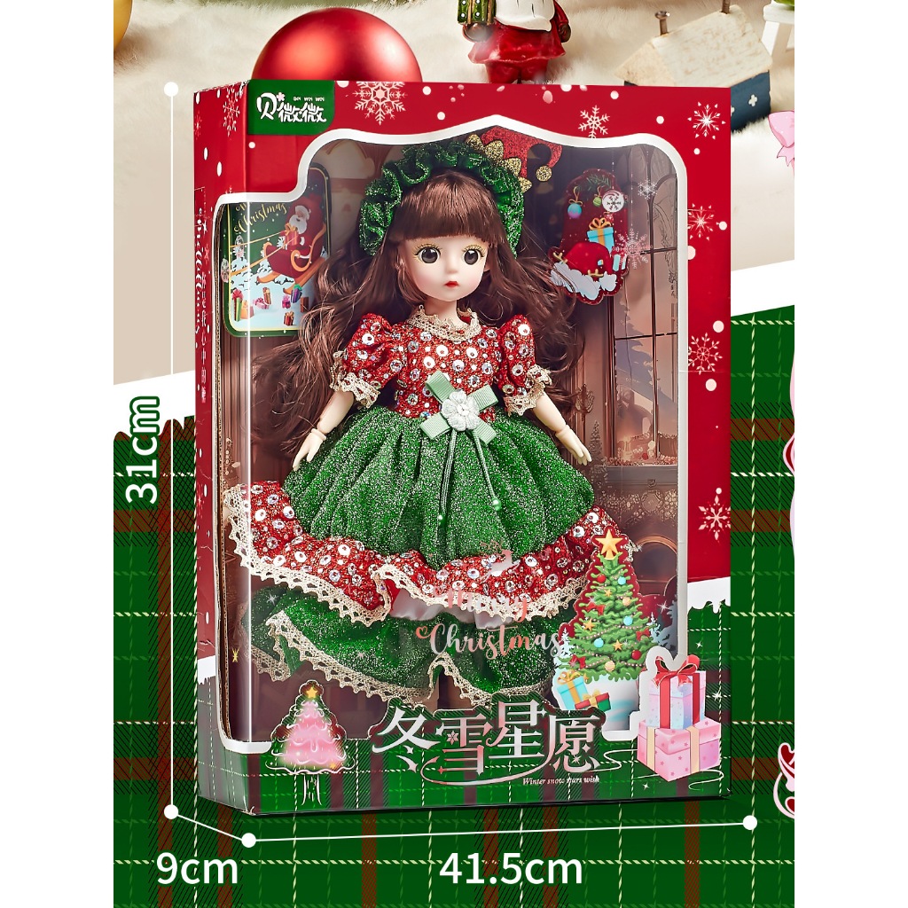 Đồ Chơi Búp Bê Noel Giáng Sinh Lễ Hội Merry Christmas Dễ Thương Đồ Chơi Bé Gái Quà Tặng Mùa Đông-Đồ Chơi Cho Bé PUKAPI
