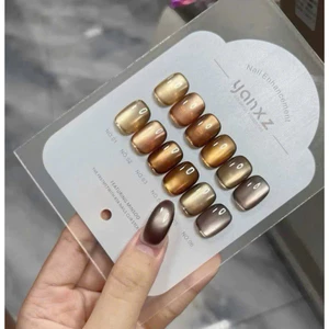 Set sơn gel mắt mèo yanxz 6 màu cao cấp tông nâu trầm, nâu tây cực đẹp tặng kèm bảng màu
