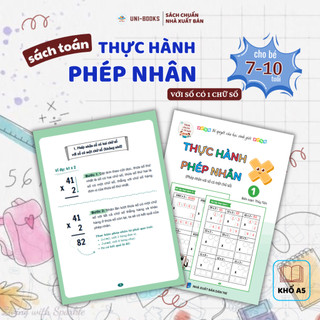 Sách Toán Tư Duy Combo 3 cuốn Thực Hành Phép Nhân Dành Cho Trẻ từ 7-10 tuổi