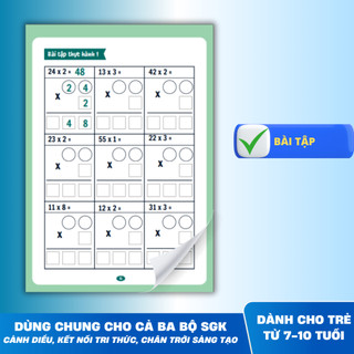 Sách Toán Tư Duy Combo 3 cuốn Thực Hành Phép Nhân Dành Cho Trẻ từ 7-10 tuổi