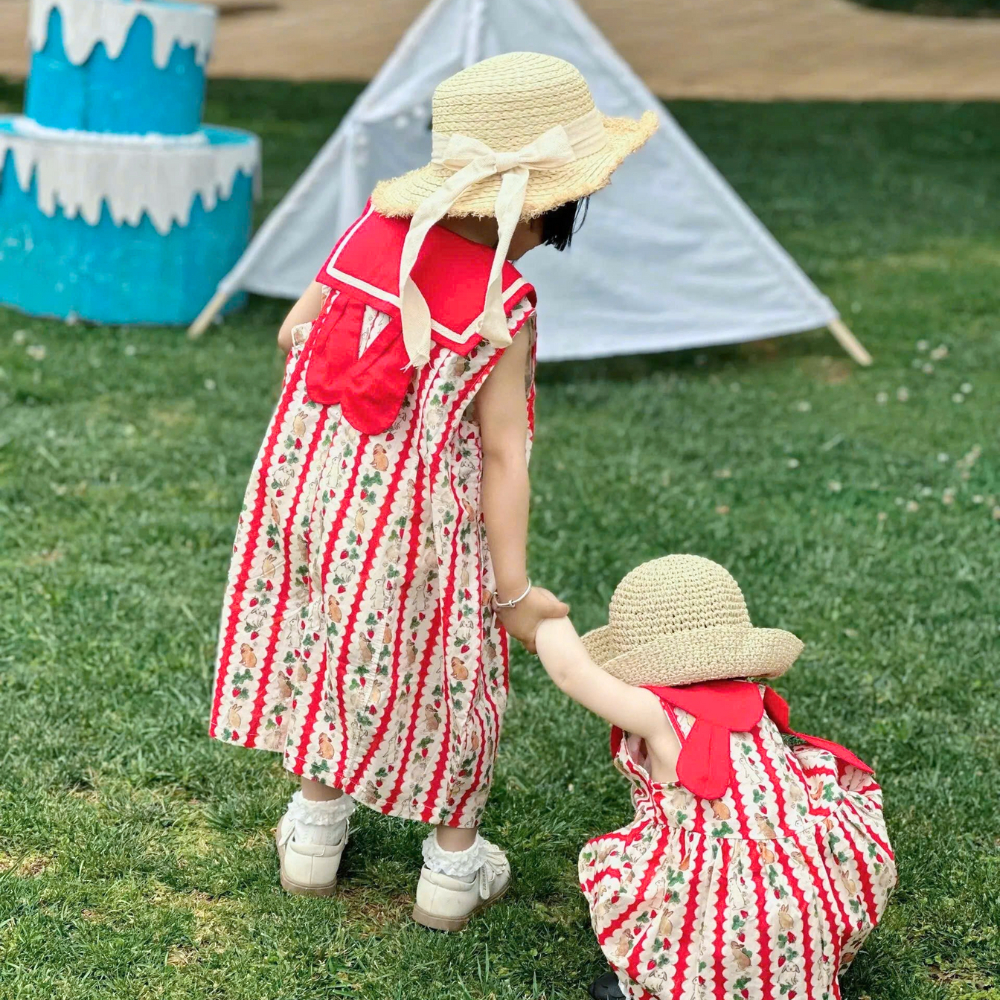 Set Đồ Bé Gái HANIA KIDS, Set Bodysuit Hình Thỏ Dễ Thương Cho Bé Gái Chất Liệu Thô Mềm Thoáng Mát