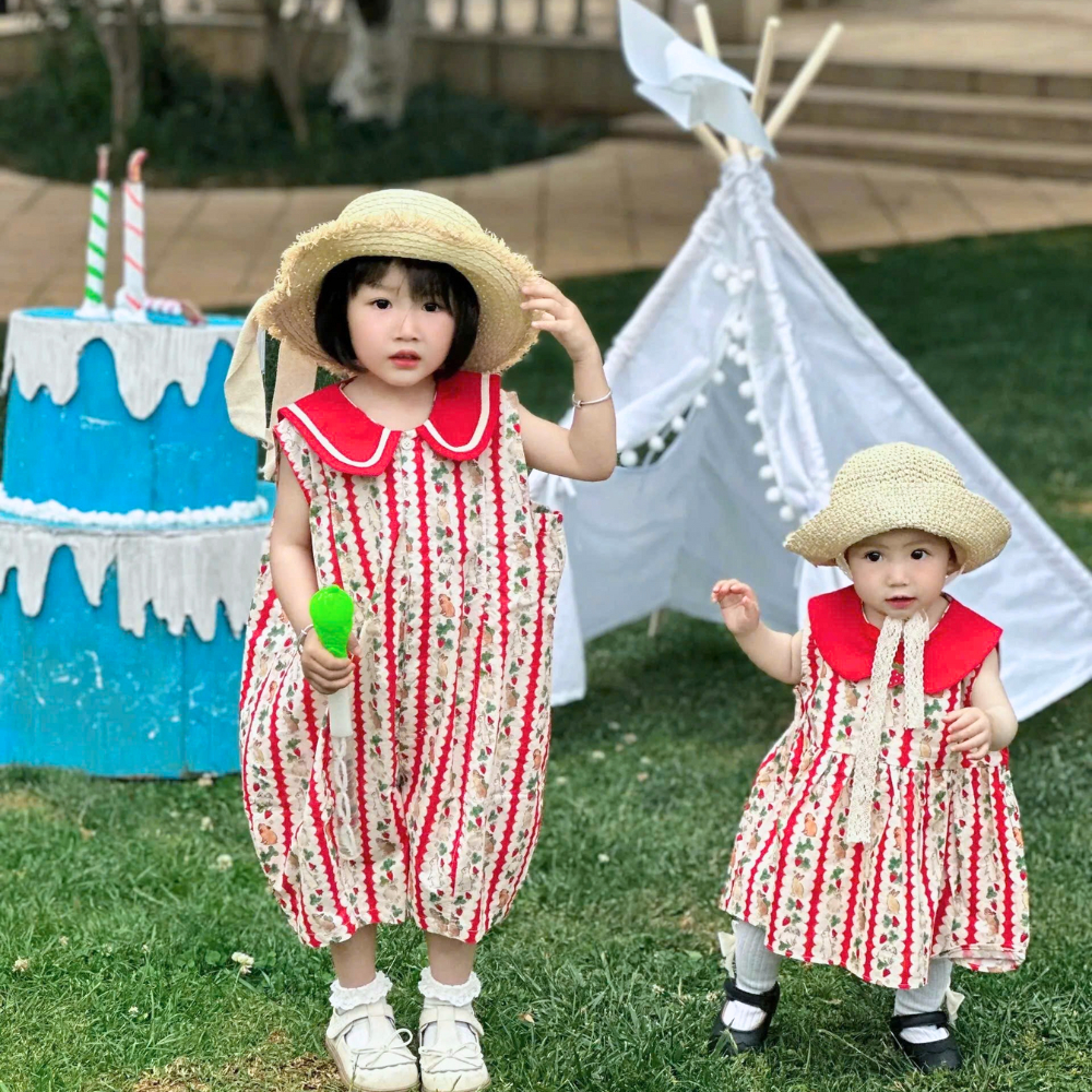 Set Đồ Bé Gái HANIA KIDS, Set Bodysuit Hình Thỏ Dễ Thương Cho Bé Gái Chất Liệu Thô Mềm Thoáng Mát