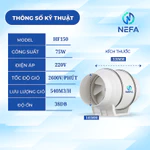 [Chính hãng] Combo máng hút khói sơn tĩnh điện Plus điều ốc kèm quạt hút khói NEFA nhà bếp, công nghiệp tiết kiệm điện — ảnh 4