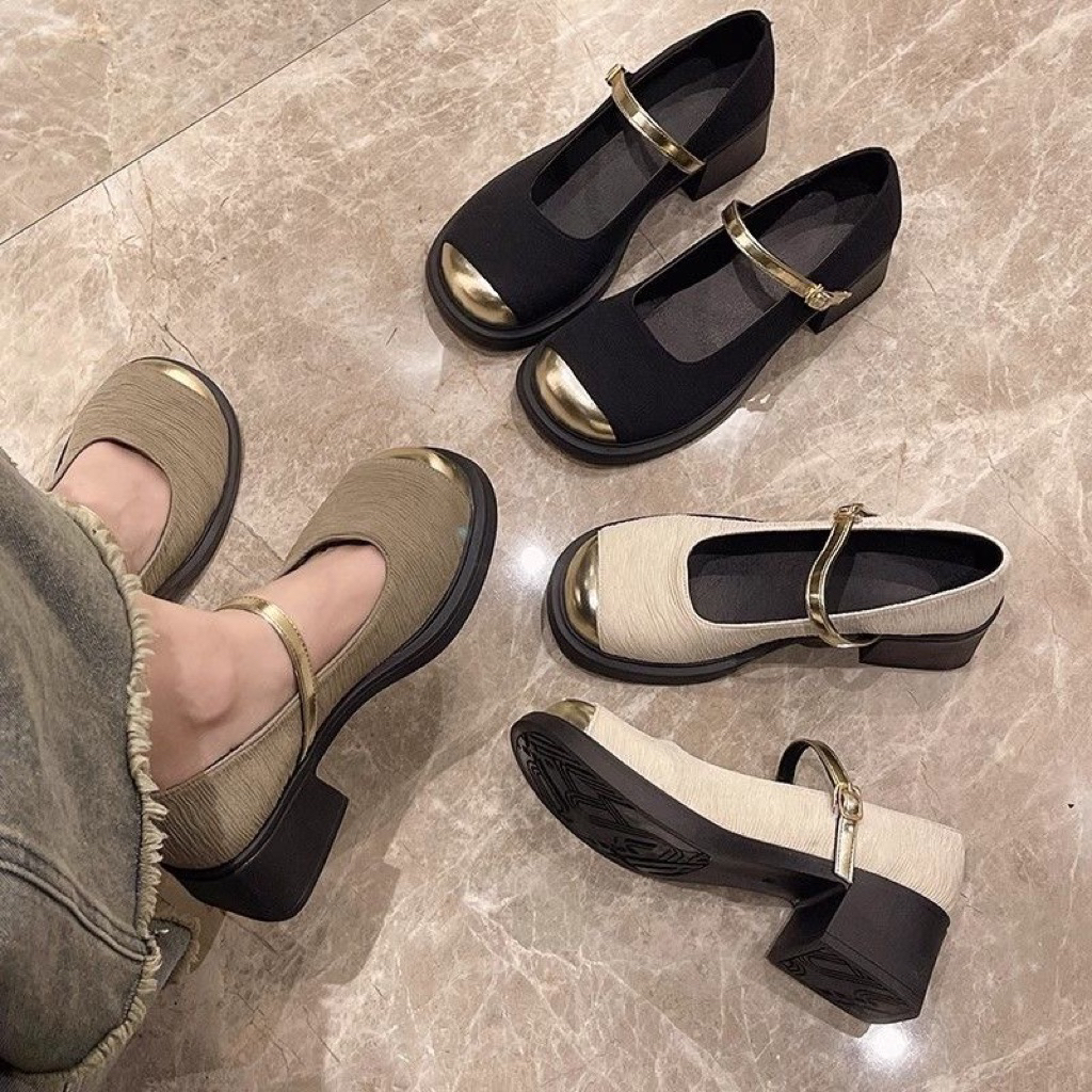 Giày cao gót mũi ánh kim – thời trang sang xịn mịn-3 màu basic