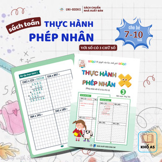 Sách Toán Tư Duy Combo 3 cuốn Thực Hành Phép Nhân Dành Cho Trẻ từ 7-10 tuổi