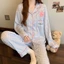 Bộ Pyjama Mặc Nhà EMMA STORE Mềm Mịn Thoáng Khí Chống Nhăn, Bộ đồ ngủ dài tay