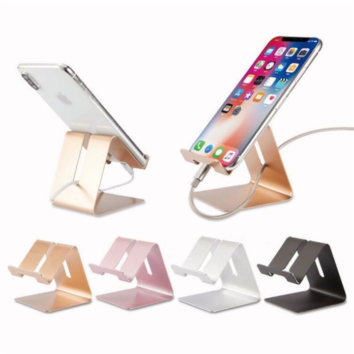 Giá đỡ máy tính bảng để bàn, giá đỡ điện thoại kim loại chống sốc bằng nhôm chắc chắn.