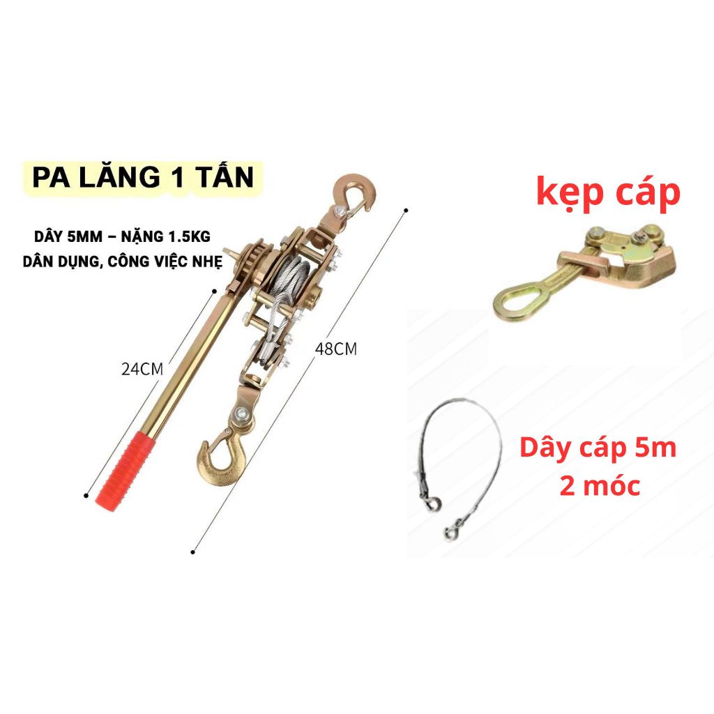 🏗 Pa lăng cáp lắc tay NGK – Dụng cụ nâng hạ & căng cáp chuyên nghiệp – 1T-3T