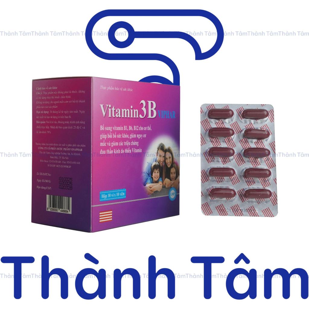 (Tím) Viên uống VITAMIN 3B TÍM 100V hỗ trợ tăng sức đề kháng, tăng sức khỏe, giảm suy nhược cơ thể