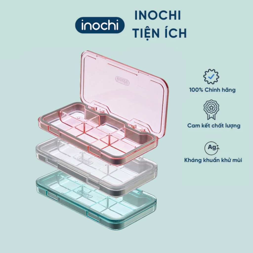 [MỚI VỀ] Hộp đựng thuốc cá nhân Inochi 6 ngăn tiện lợi, nhỏ gọn, nhựa an toàn