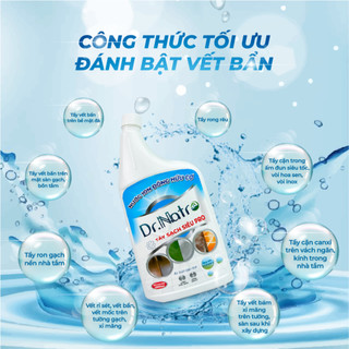 Nước ion Đồng Hữu Cơ DrNatro - Tẩy Sạch Rong Rêu, Cặn Canxi, Ron Gạch, Vết Rỉ Sét .Chai 1000ml