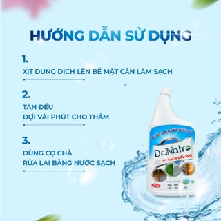 Nước ion Đồng Hữu Cơ DrNatro - Tẩy Sạch Rong Rêu, Cặn Canxi, Ron Gạch, Vết Rỉ Sét .Chai 1000ml