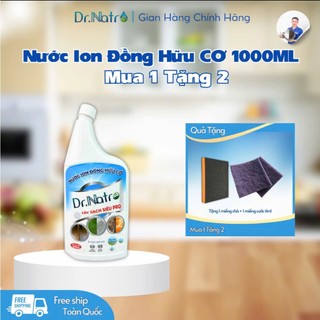 Nước ion Đồng Hữu Cơ DrNatro - Tẩy Sạch Rong Rêu, Cặn Canxi, Ron Gạch, Vết Rỉ Sét .Chai 1000ml