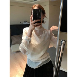 Áo sơ mi nữ tơ óng voan dài tay cổ nơ sang trọng Charm Tie Blouse 247store Áo sơ mi công sở nữ Hàn Quốc 534