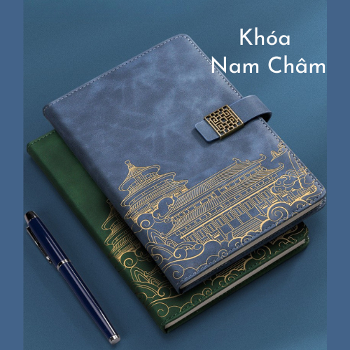 Sổ Bìa Da A5, Sổ Khóa Nam Châm 200 Trang Thiết Kế Sang Trọng, Sổ Ghi Chép Công Việc, Lên Kế Hoạch, Ghi Nhật Ký Hằng Ngày