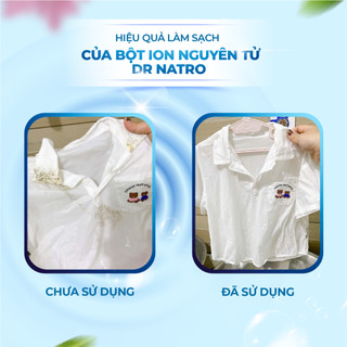 Bột ion Nguyên Tử DrNatro - Tẩy quần áo thâm kim mồ hôi, tẩy lồng máy giặt,Hủ 500Gram