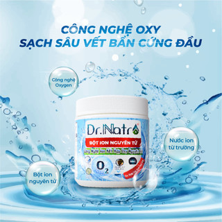 Bột ion Nguyên Tử DrNatro - Tẩy quần áo thâm kim mồ hôi, tẩy lồng máy giặt,Hủ 500Gram