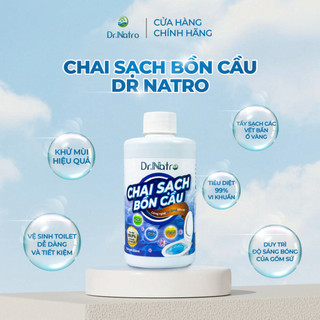 Chai Sạch Bồn Cầu DrNatro sạch 99% vi khuẩn, không bị động ố vàng với công nghệ Nhật Bản, chai 300ml