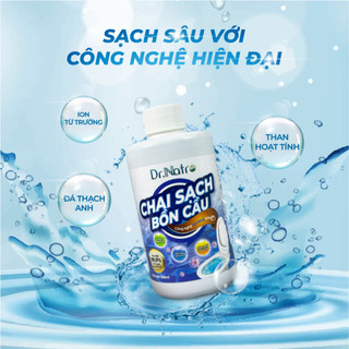 Chai Sạch Bồn Cầu DrNatro sạch 99% vi khuẩn, không bị động ố vàng với công nghệ Nhật Bản, chai 300ml