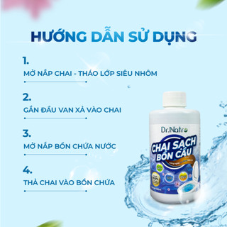 Chai Sạch Bồn Cầu DrNatro sạch 99% vi khuẩn, không bị động ố vàng với công nghệ Nhật Bản, chai 300ml