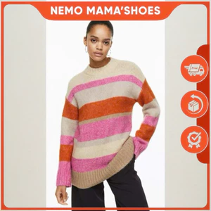 H&M ÁO LEN SỌC PHỐI MÀU DÀY DẶN NỮ (Q231203010)